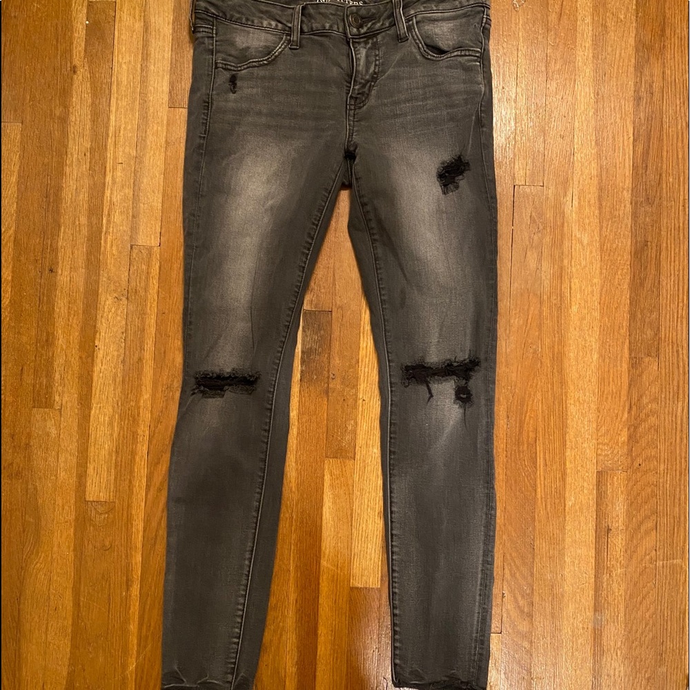 Black ripped jeans